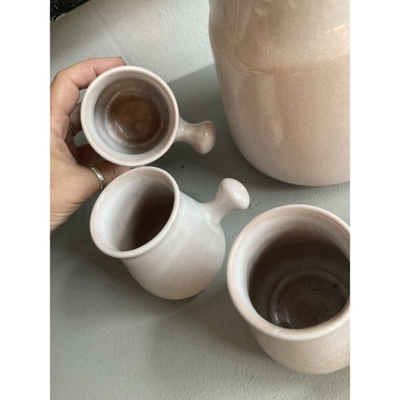 VTG Italian Modern Pottery Beverage Set Chocolate Dessert Coffee Mugs Pi… - Picture 3 of 14